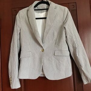 TEXTURED STRIPED BLAZER